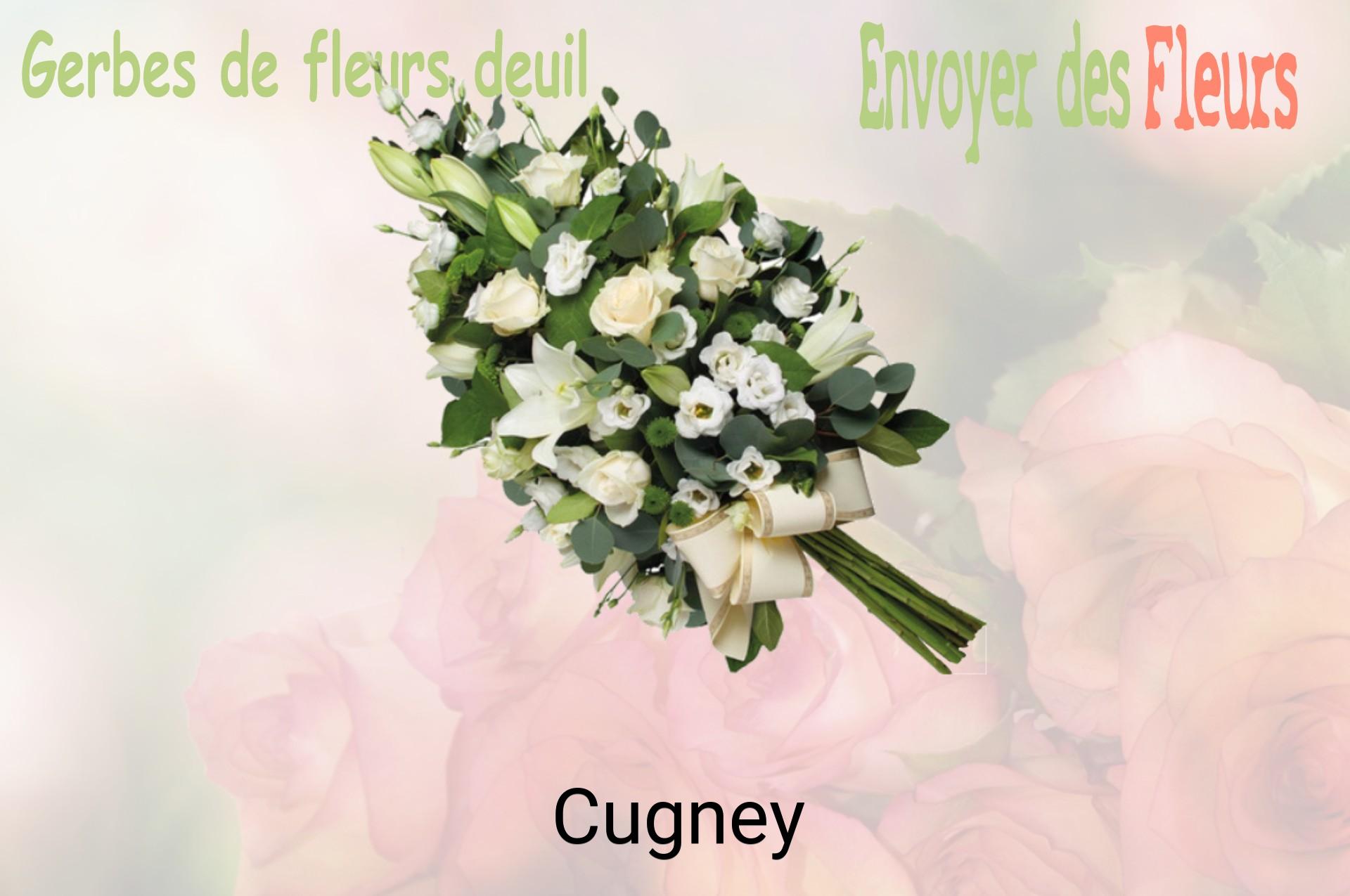 Gerbe de fleurs de deuil livrée à Cugney
